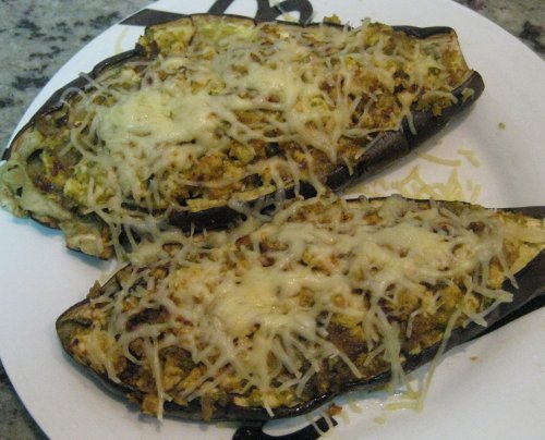 Berenjenas rellenas de Pavo Berenjenas rellenas de Pavo