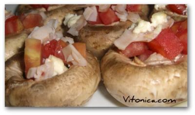 Champiñones rellenos. Receta Saludable Champiñones rellenos. Receta Saludable