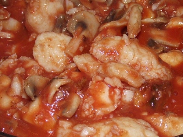 Panga con Setas y Tomate Panga con Setas y Tomate