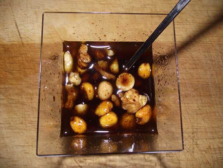 DSCF0407 450x600 Ensalada con vinagreta de frutos secos y rulo de cabra