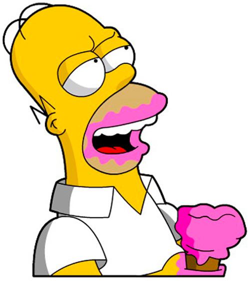 homer comiendo helado