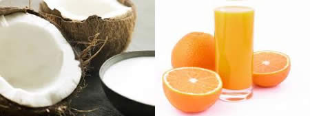 Naranjas y leche de coco para las heridas de la boca