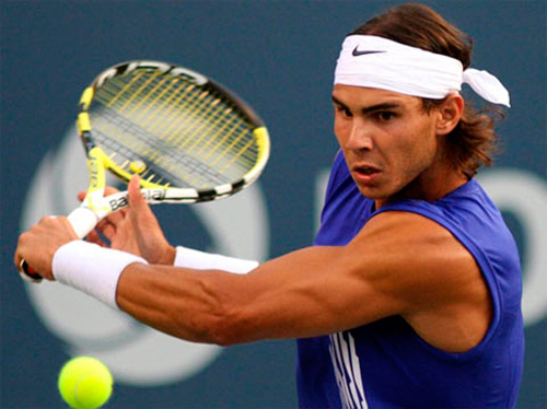 Imagen del brazo izquierdo de Rafa Nadal