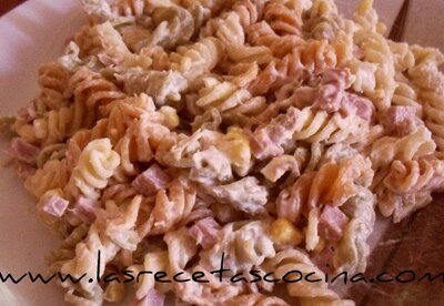 Ensalada multicolor, almuerzo con pasta muy saludable Ensalada multicolor, almuerzo con pasta muy saludable