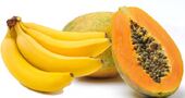 Papaya y bananas para la acidez