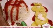 Arroz blanco con patatas asadas en el microondas Arroz blanco con patatas asadas en el microondas