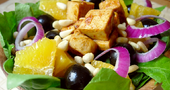 Receta de ensalada de tofu y espinacas Receta de ensalada de tofu y espinacas